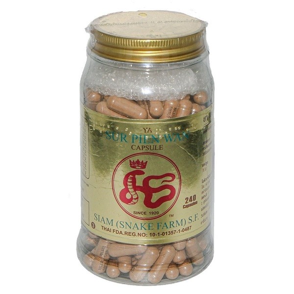 Siam Snake Farm Ya Sur Pien Wan Capsules: Boost Male Sexual Function & Potency (240 Capsules)