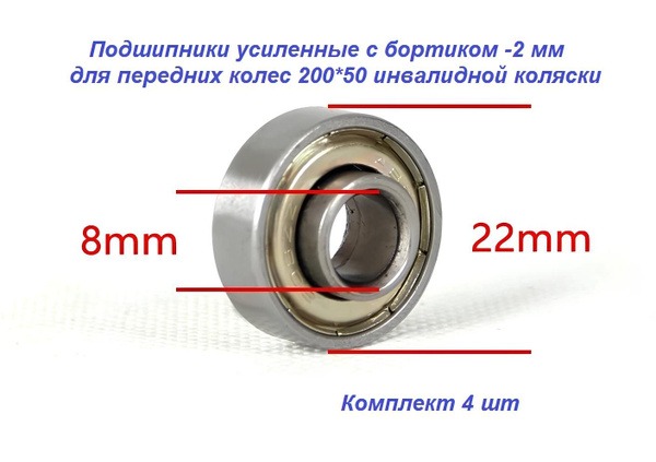 Wheelchair Wheel Bearings (4 Pack)
