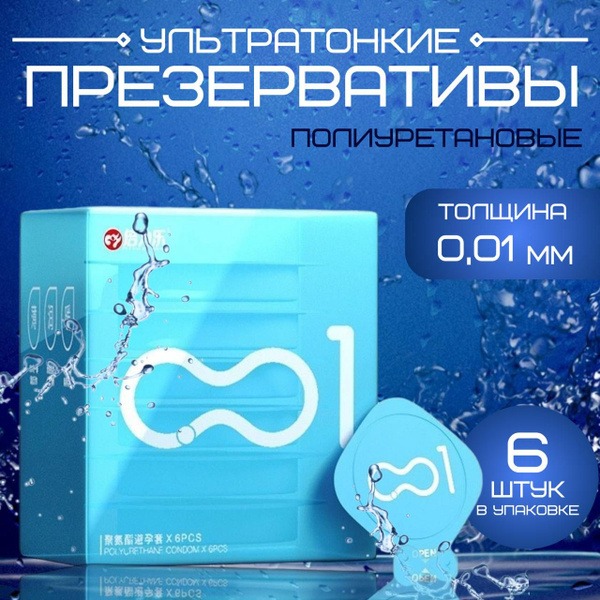 Ultra-Thin Polyurethane Condoms (0.01mm, 6 Pack)