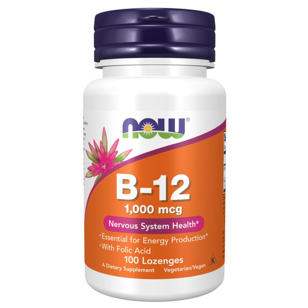 NOW Foods Vitamin B12 1000 mcg Lozenges: Essential Support for Energy and Nervous System Health