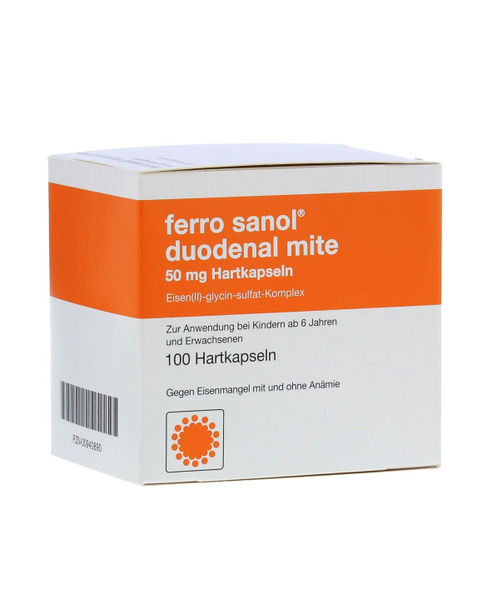 Ferro Sanol Iron Supplement Germany 50mg, 100 Tablets