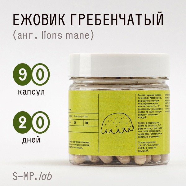 Lion's Mane Mushroom Mycelium: 90 Capsules (500mg) for Enhanced Cognitive Function