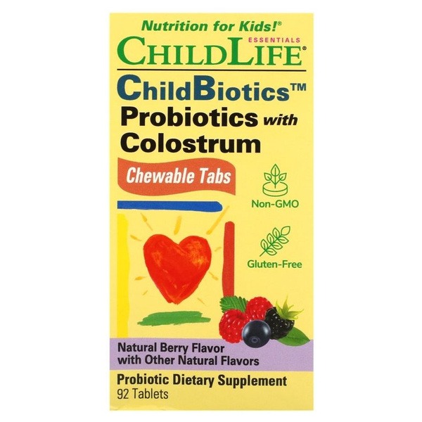 ChildLife Probiotic with Colostrum & Berry Blend - 90 Chewable Tablets
