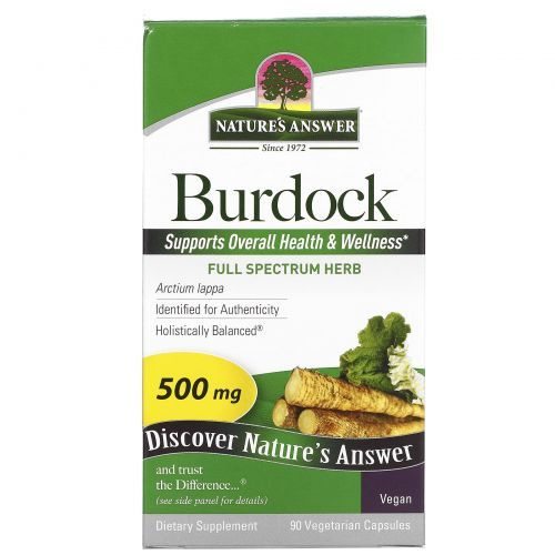 Burdock Root Supplement 500mg - 90 Capsules by Nature's Answer