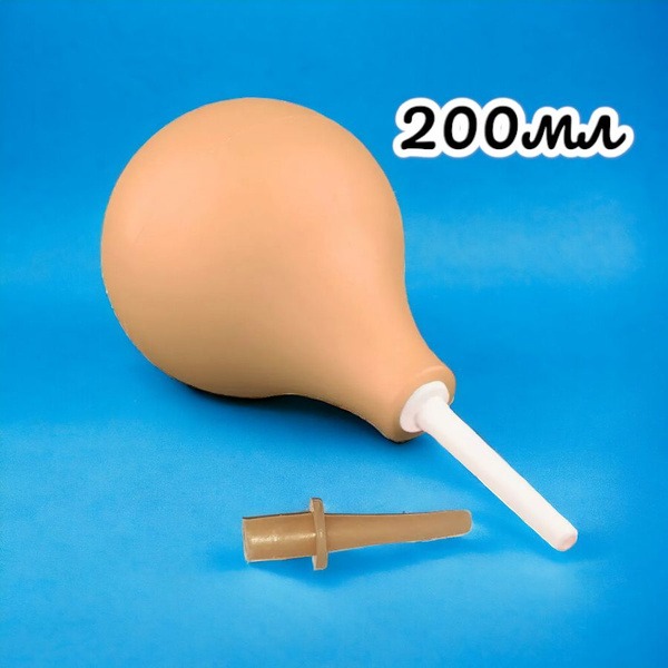 NOVIVA TTK B-6 Irrigation Bulb Syringe with Two Nozzles, 200ml