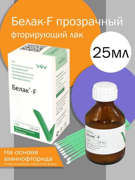 Belak F Clear Fluoride Varnish with Antiseptic (25ml)