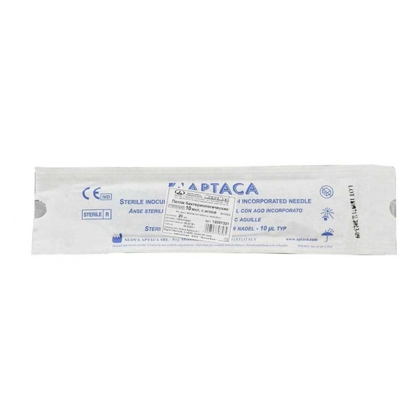 Sterile Aptaca Bacteriological Loops with Needle, 10µL, 20 Pack