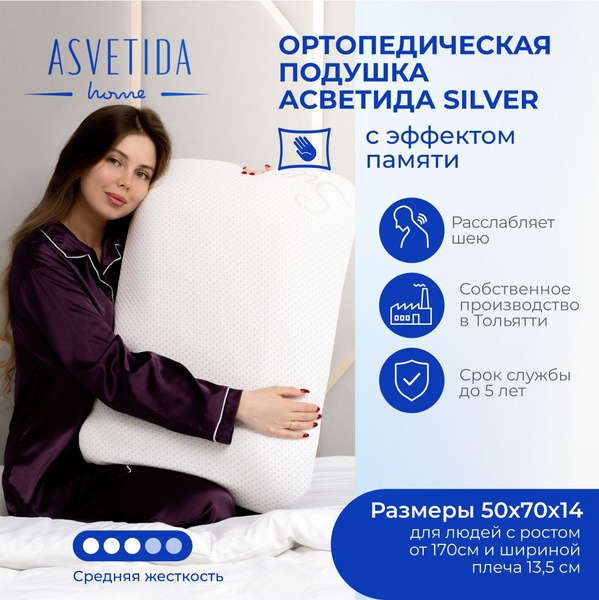 Memory Foam Pillow 50x70cm - Orthopedic & Ergonomic Support for Adults