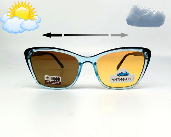 Stylish Women's Chameleon Sunglasses (-1.00) with Case