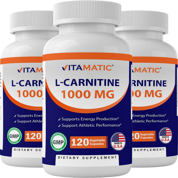 L-Carnitine 1000mg, 120 Capsules