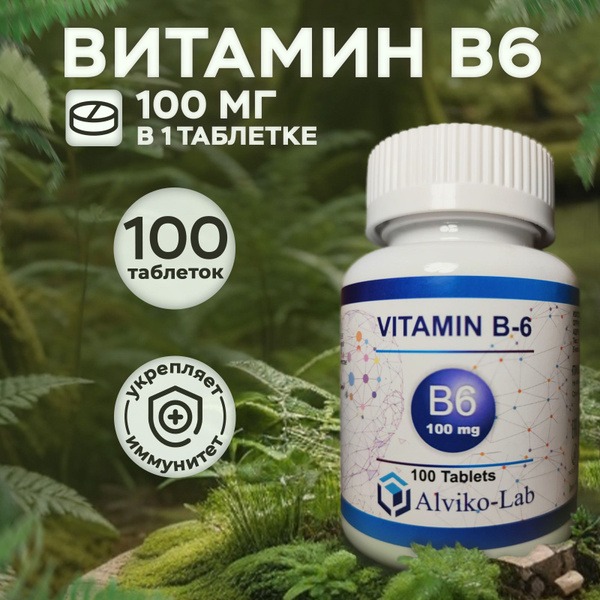 Alviko-Lab Vitamin B6 100mg Tablets (100 Count)