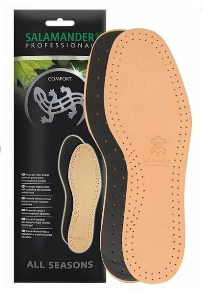 Salamander COMFORT Professional Insoles: Leather, Cushioned, All-Season, Sizes 46-47