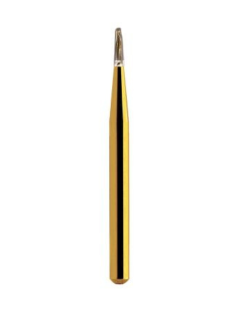 FG247/009 Carbide Burs: 5-Pack, 0.9mm Round Cone, 12 Blades, Finishing