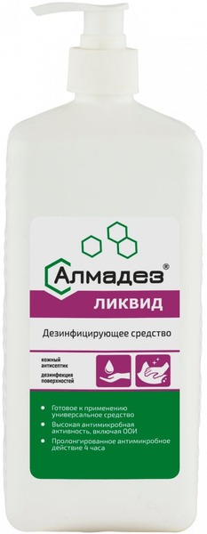 AlmaDez-Liquid 2-in-1 Disinfectant: Skin & Surface (1000ml Pump Bottle)