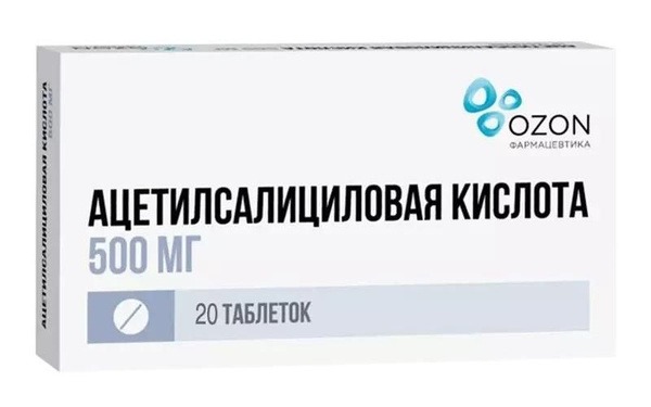 Aspirin 500mg Tablets (20 Count) - Pain Relief, Fever Reducer, Anti-Inflammatory