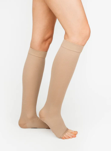 Cream Beige Compression Socks - Class 2 Medical Grade