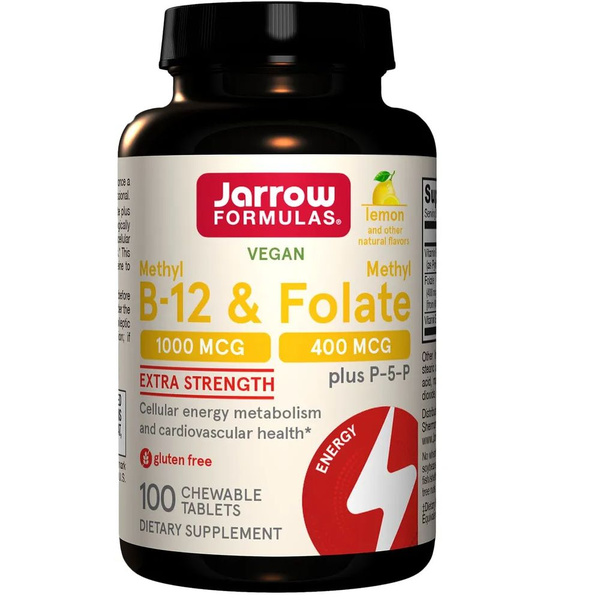 Methyl B12 & Methylfolate with P5P - 100 Chewable Tablets (Lemon Flavor)