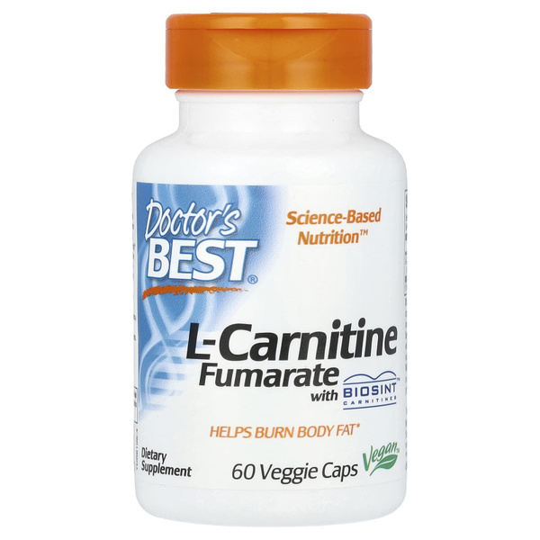 Doctor's Best L-Carnitine Fumarate with BioSynth Carnitine: 60 Capsules for Weight Loss