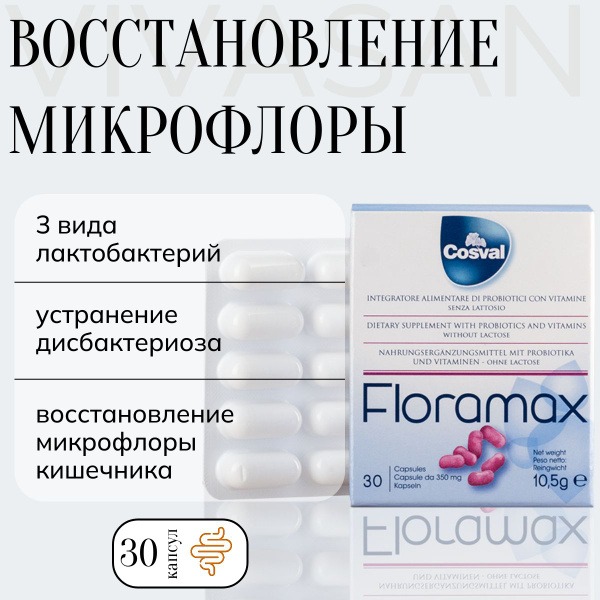 Floramax Vivasan: Gut Microbiota Restore & Dysbiosis Relief (30 Capsules)