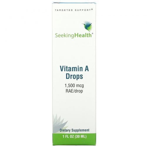 Seeking Health Vitamin A Drops: 1500 mcg, 30ml Supplement