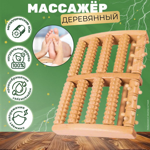 Wooden Foot & Leg Roller Massager