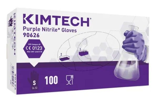 Kimtech Purple Nitrile Gloves (Size Small, 100 Count)