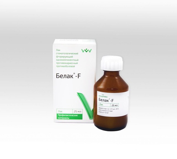 Belak F White Fluoride Varnish, 25ml