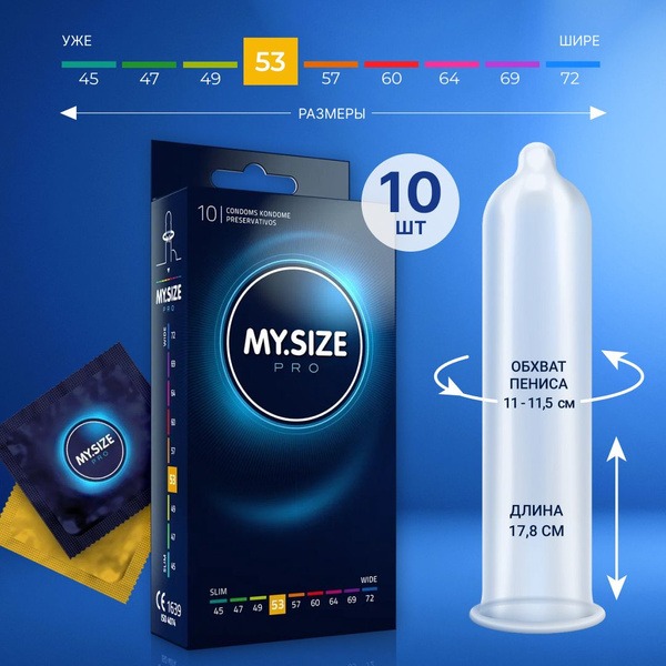 MY SIZE Condoms, Medium (53mm), 10-Pack