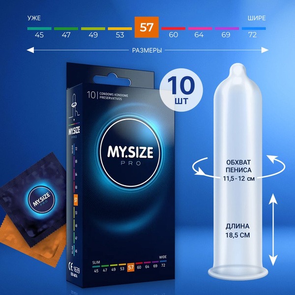 MY SIZE Condoms: XXL (57mm), 10-Pack