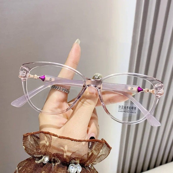 2024 Fashionable Purple Reading Glasses (+4.00) for Men & Women