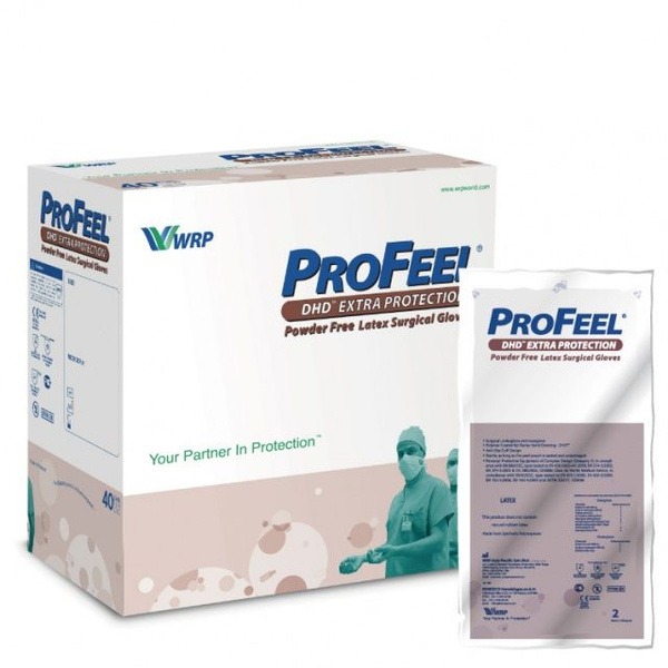 Profeel Extra Protection Latex Gloves (Size 8.0) - Ortho Brown