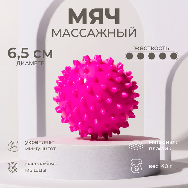 Pink Hedgehog Massager: 6.5cm Diameter, 59g