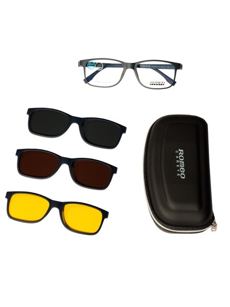 Men's 4-in-1 Magnetic Clip-On Sunglasses