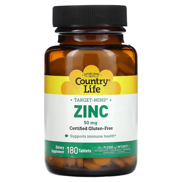 Country Life Target-Mins Zinc 50mg, 180 Tablets