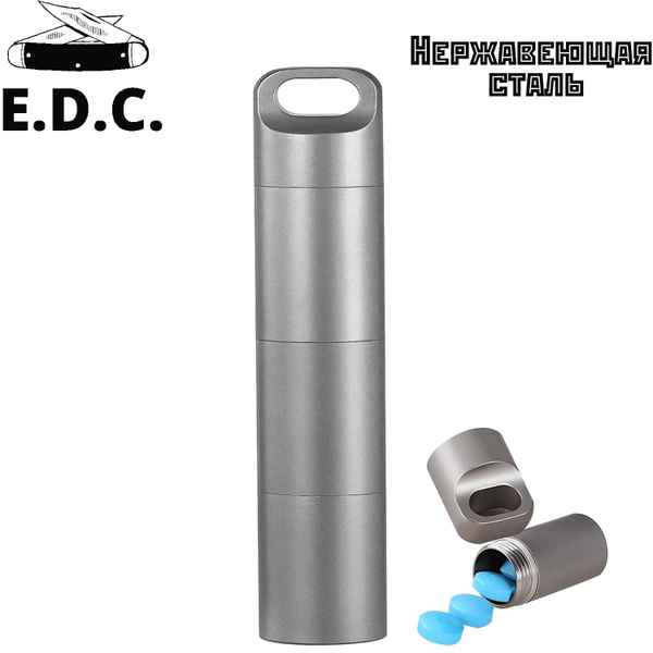 Portable Stainless Steel Pill Case: Waterproof & Travel-Ready