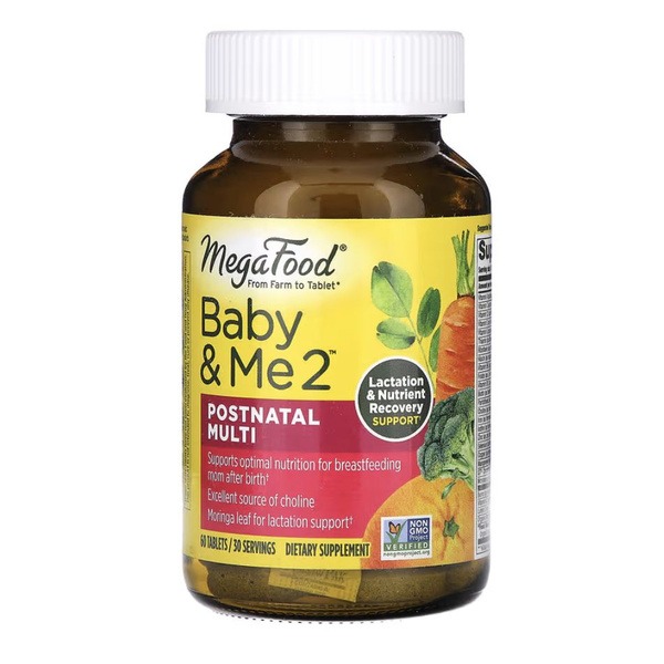 MegaFood Baby & Me 2 Postnatal Multivitamin (60 Tablets)