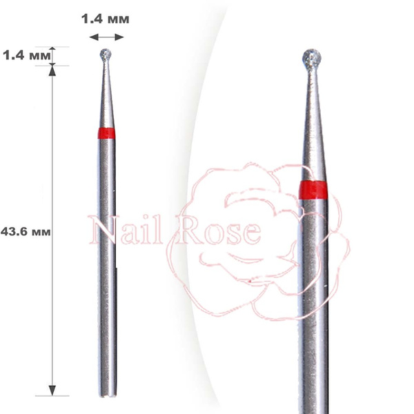 20pcs 1.4mm Diamond Grit Red Ring Milling Cutter