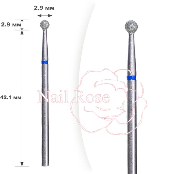 VladMiva 5pc 2.9mm Blue Diamond Coated Nail Drill Bit Ring