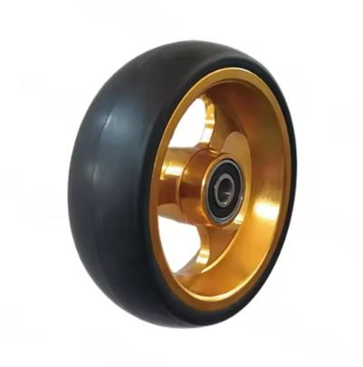 4-Inch Gold Front Wheelchair Wheels (Pair)