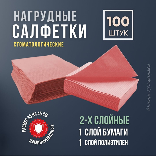 Pink Waterproof Laminated Wipes (100 Pack, 33x45cm)
