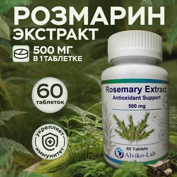 Rosemary Extract Supplement 500mg - 60 Tablets by Alviko-lab