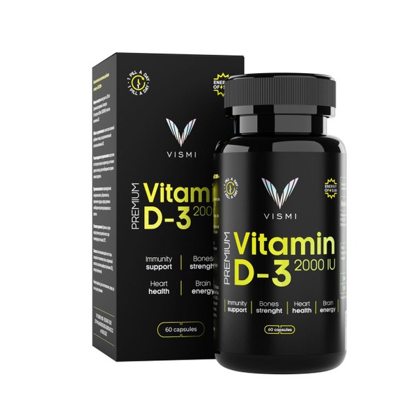 Vitamin D3 2000 IU: Bone & Immune Support (60 Capsules)