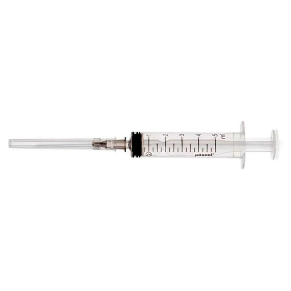 Pascal 3-Part 5ml Luer-Slip Syringe with 22G x 1 1/4" Needle (100 Pack)