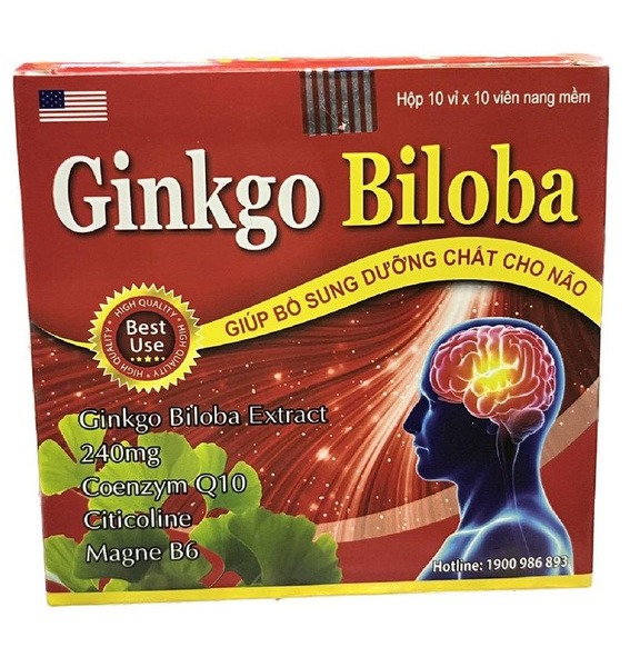 Ginkgo Biloba, Magnesium B6, & CoQ10 (240mg) - 100 Capsules - Vietnam