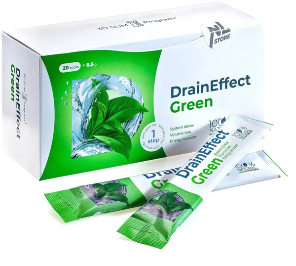 DrainEffect Green Detox Tea: 20 Sticks (8.5g Each)