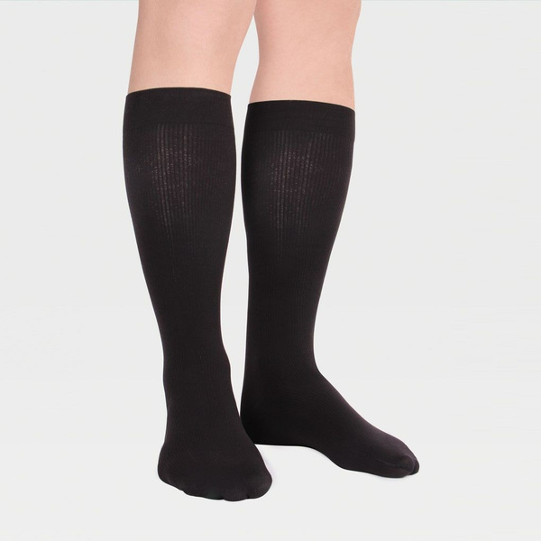 Black Compression Socks - 20-30 mmHg, 1 Pair