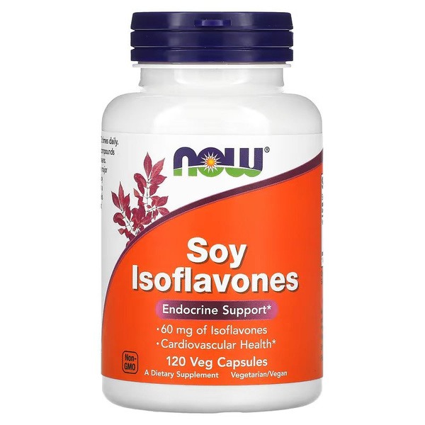 NOW Soy Isoflavones 633mg, 120 Capsules