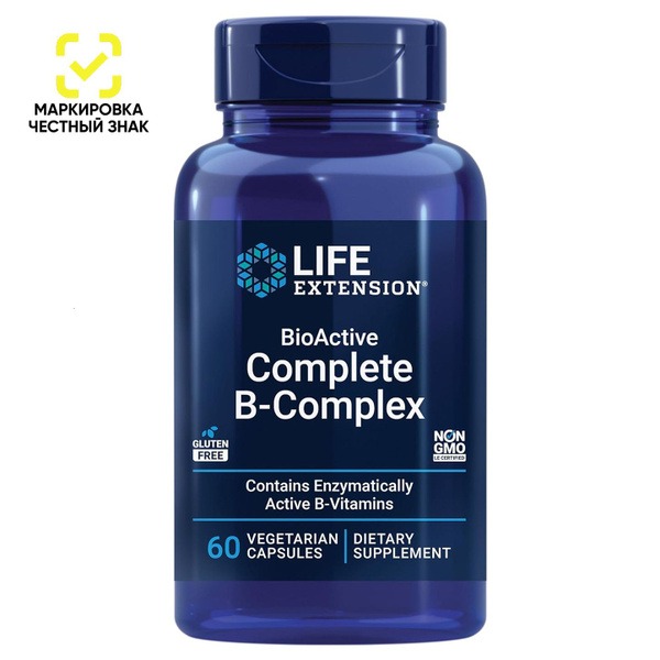 BioActive B Complex Vitamins: 60 Vegan Capsules