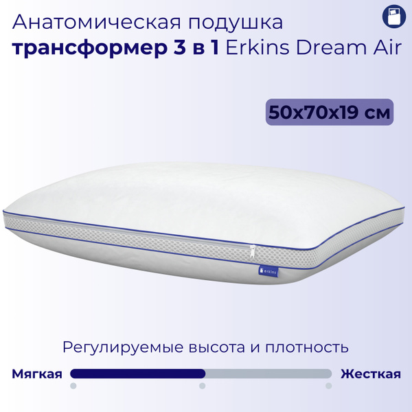 ERKINS Orthopedic Pillow (50x70cm, 19cm High)