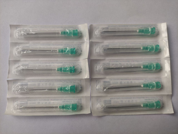 Sterile 21G x 1 1/2" (0.8 x 40mm) Injection Needles (10 Pack)